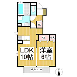 サンガーデン中央館 1LDKの間取図画像