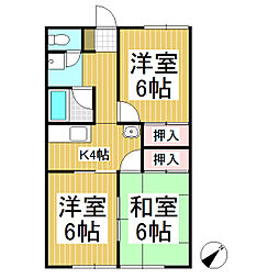 蓬田マンション 3Kの間取図画像