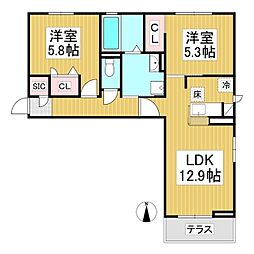 間取図画像 2LDK