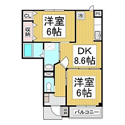 間取図画像 2DK
