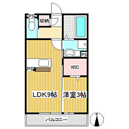 ルピナ上田駅前温泉口 1LDKの間取図画像