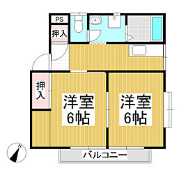 コーポリフレッシュ 2Kの間取図画像