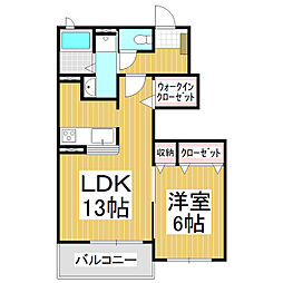 ステージメアラスA 1LDKの間取図画像