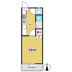 ウェルブレッド本郷 1Kの間取図画像