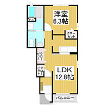 フット・パレスＢ 102 ｜ 長野県佐久市臼田（賃貸アパート1LDK・1階・46.49㎡） その2