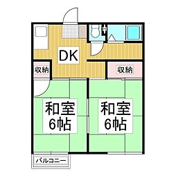 ハイツ泉 2DKの間取図画像