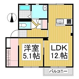 フォーレス・サンディエゴ 1LDKの間取図画像