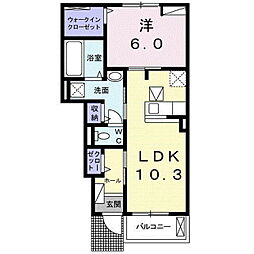 グランコート5 1LDKの間取図画像