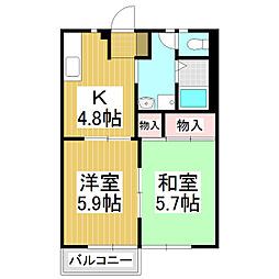 フレグランスA&A 2Kの間取図画像