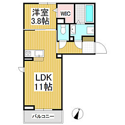 ミニョンサンクチノ 1LDKの間取図画像