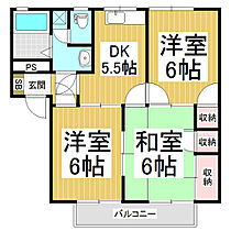 プリーザント宮沖　B棟  ｜ 長野県長野市宮沖（賃貸アパート3DK・1階・50.00㎡） その2