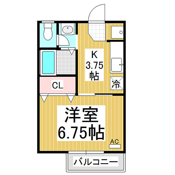 遊眠ベータ館 ｜長野県長野市西和田2丁目(賃貸アパート1K・1階・26.52㎡)の写真 その2