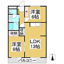 グリンディヒルズ桜井　C棟  ｜ 長野県長野市大字徳間（賃貸マンション2LDK・2階・58.00㎡） その2