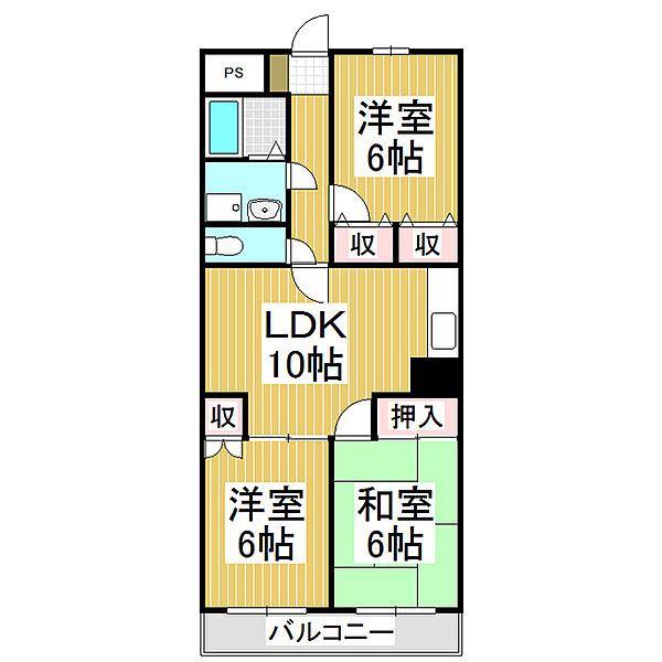 ファミーユ大豆島 ｜長野県長野市大字大豆島(賃貸マンション3LDK・1階・61.00㎡)の写真 その2