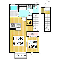 ラネージュ  ｜ 長野県長野市大字稲葉（賃貸アパート1LDK・2階・37.16㎡） その2