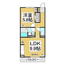 アミティエ三輪  ｜ 長野県長野市三輪5丁目（賃貸アパート1LDK・2階・41.67㎡） その2