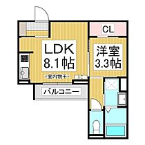 長野県長野市大字栗田（賃貸アパート1LDK・3階・30.86㎡） その1