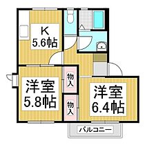 ワイド稲葉　Ｓ棟  ｜ 長野県長野市大字稲葉南俣（賃貸アパート2K・2階・43.54㎡） その2