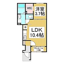 長野県長野市三輪9丁目（賃貸アパート1LDK・1階・37.93㎡） その2