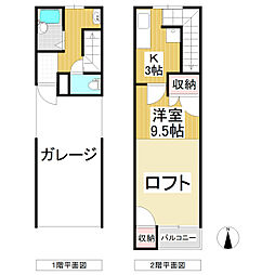 ハイクオリティ三輪C棟 1Kの間取図画像