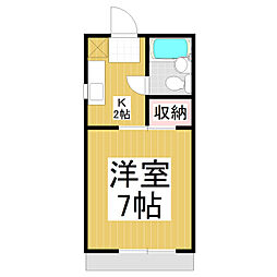カノープスあおき 1Kの間取図画像