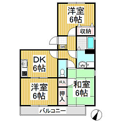 フェニックスST 3DKの間取図画像