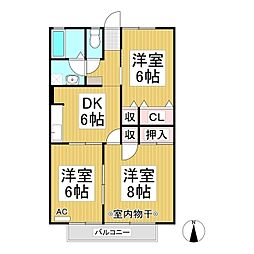 ジェッダハイツ 3DKの間取図画像