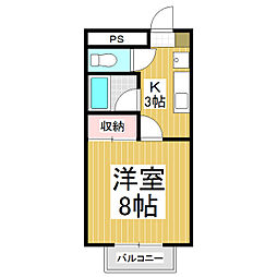 アプリコット山中 1Kの間取図画像