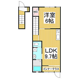 サンマルコ豊野 1LDKの間取図画像