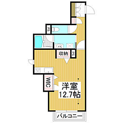 Serena Okada ワンルームの間取図画像
