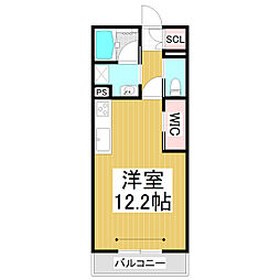 Serena Okada ワンルームの間取図画像