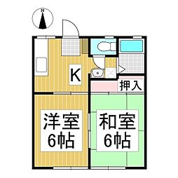 サンハイツTOYA 2Kの間取図画像