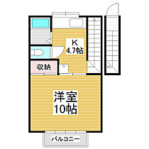 アンサンブル榑木B棟  ｜ 長野県松本市大字島内（賃貸アパート1K・1階・33.12㎡） その2