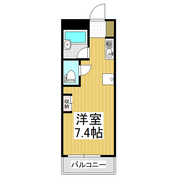 アトラスフォレスト 307｜長野県松本市開智2丁目(賃貸マンション1R・3階・16.72㎡)の写真 その2