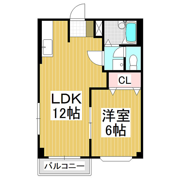 長野県松本市大字水汲(賃貸アパート1LDK・1階・39.74㎡)の写真 その2