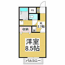 ハイムサンライズＢ  ｜ 長野県松本市筑摩1丁目（賃貸アパート1K・1階・25.98㎡） その2