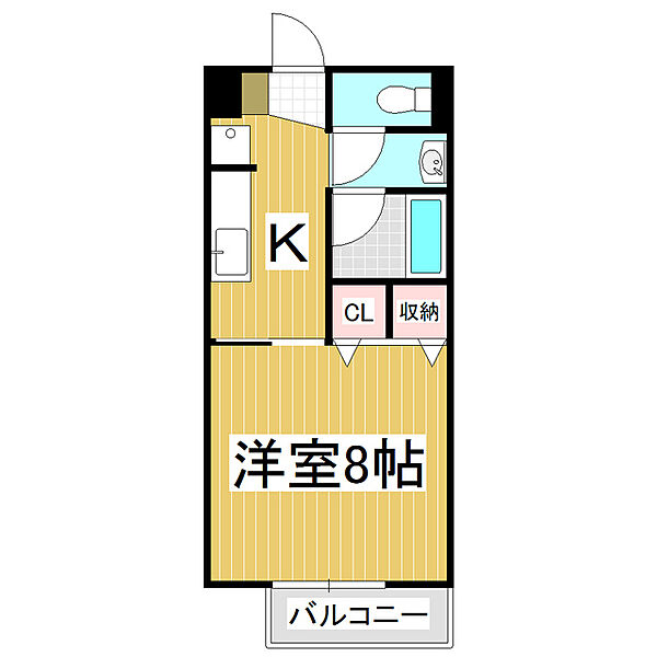 サープラス太尾 ｜長野県松本市大字笹賀(賃貸アパート1K・1階・28.03㎡)の写真 その2