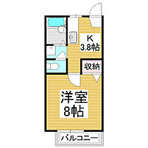 フレグランス郵とぴあＤ棟  ｜ 長野県松本市井川城3丁目（賃貸アパート1K・1階・26.41㎡） その2