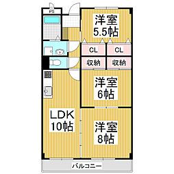 ドマーニパーチェ 3LDKの間取図画像