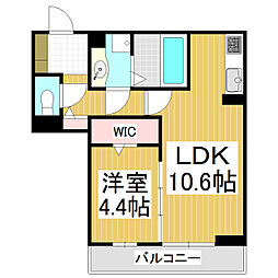 THREE 1LDKの間取図画像