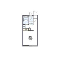 レオパレスミレニアムM 1Kの間取図画像