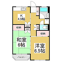 マンション大桐 2Kの間取図画像