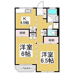 マンション大桐 2Kの間取図画像
