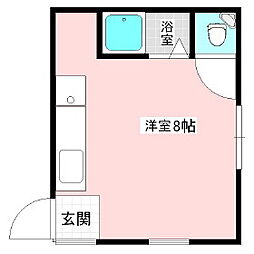ハイツ入船 ワンルームの間取図画像