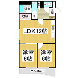 マイタウン松本 2LDKの間取図画像