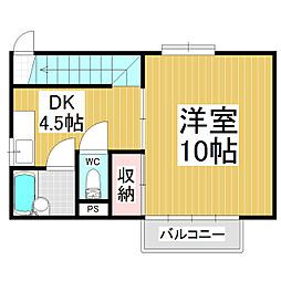 アピーアマツシマ 1DKの間取図画像