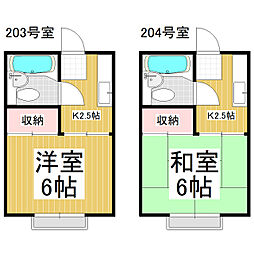 コーポみすず 1Kの間取図画像