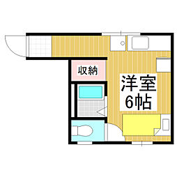 ハイツ入船 ワンルームの間取図画像