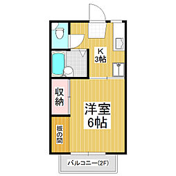 プチメゾンひろ 1Kの間取図画像