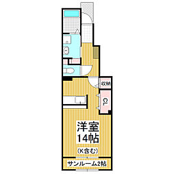 コンフォーティア ワンルームの間取図画像